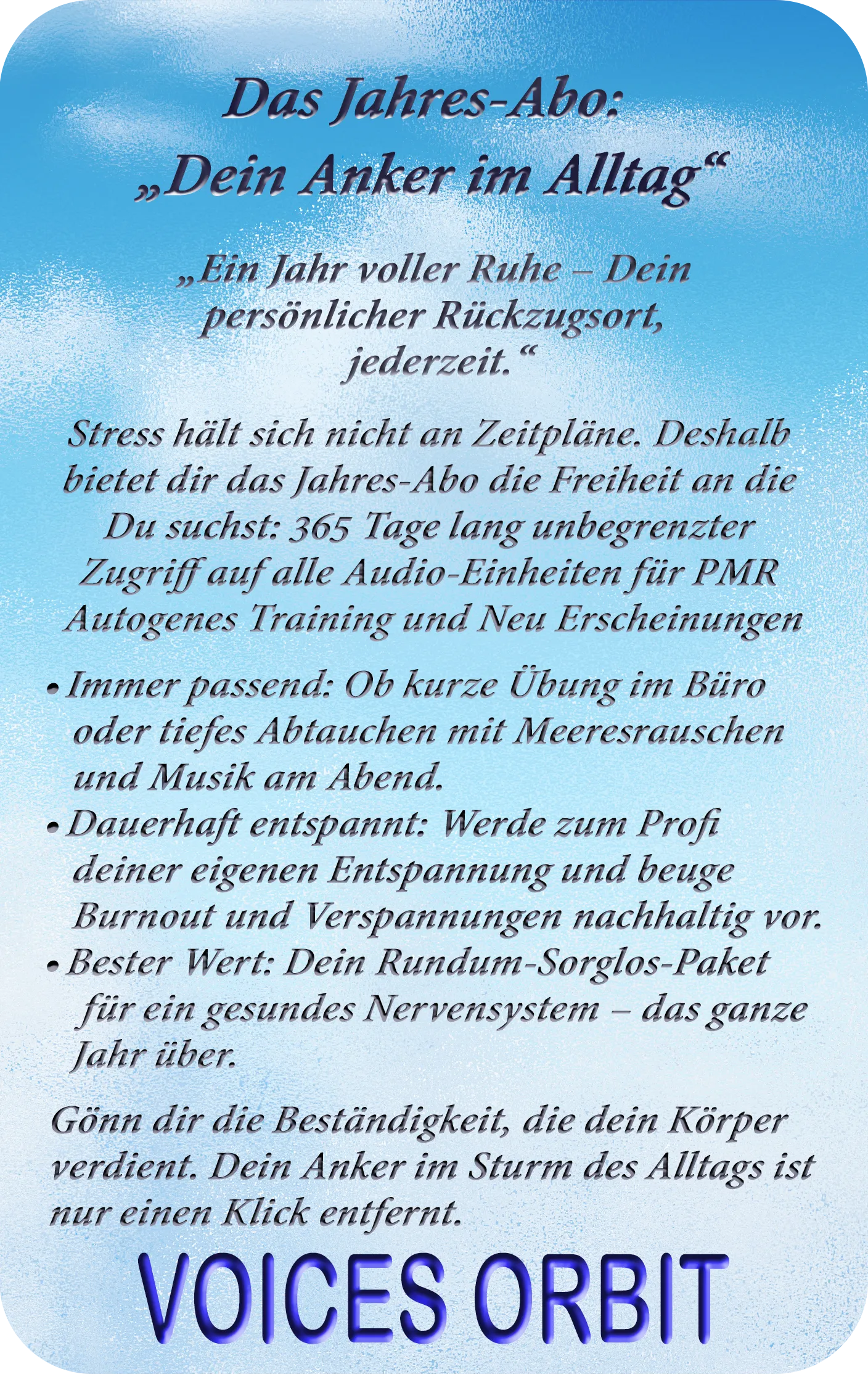 Nachhaltige Regeneration Das 365 Tage Abo