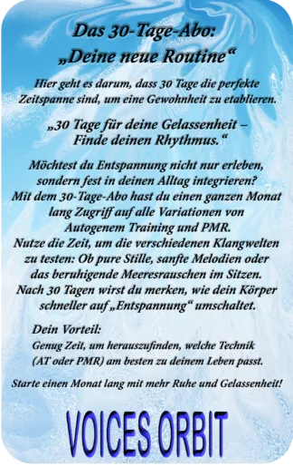 Deine Entspannungs Routine 30 Tage Abo